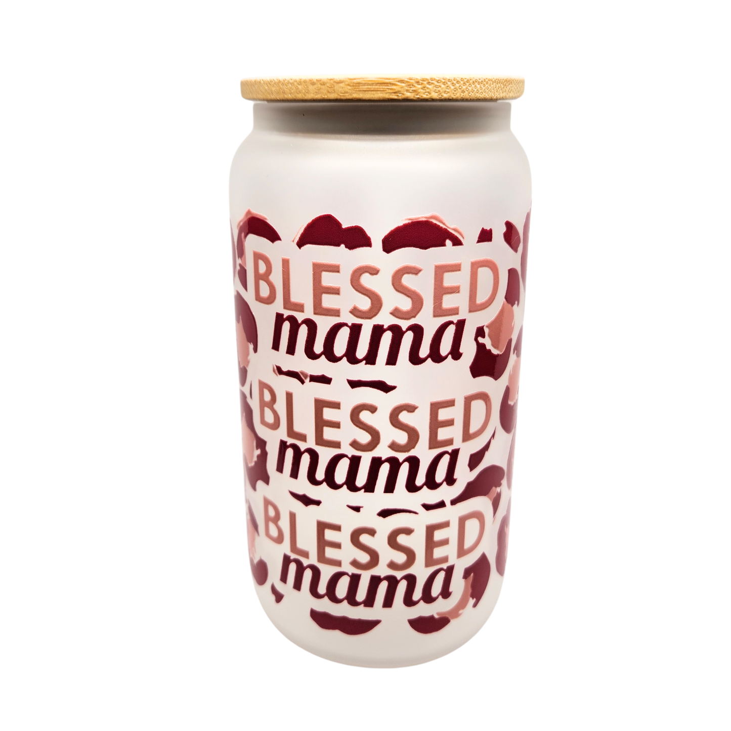 "Blessed Mom" Glass Tumbler