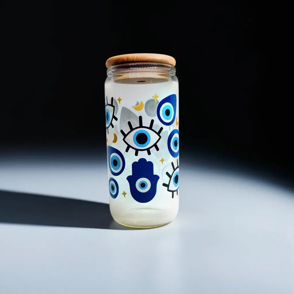 Mystical and Enchanting Glass Tumbler - Evil Eye