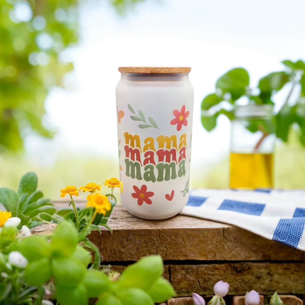 Mama Tumbler - simple colourful floral design