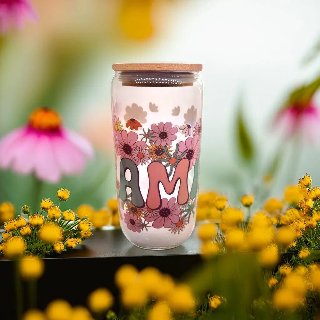 Mama Tumbler - simple pink floral design