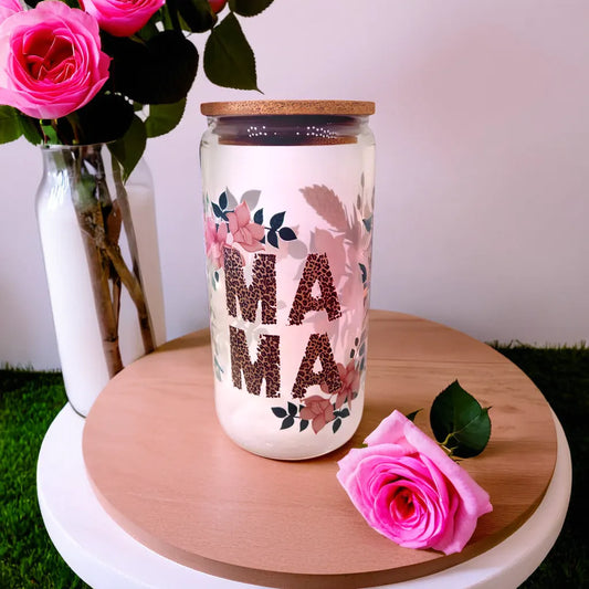 Mama Tumbler - simple pink floral design